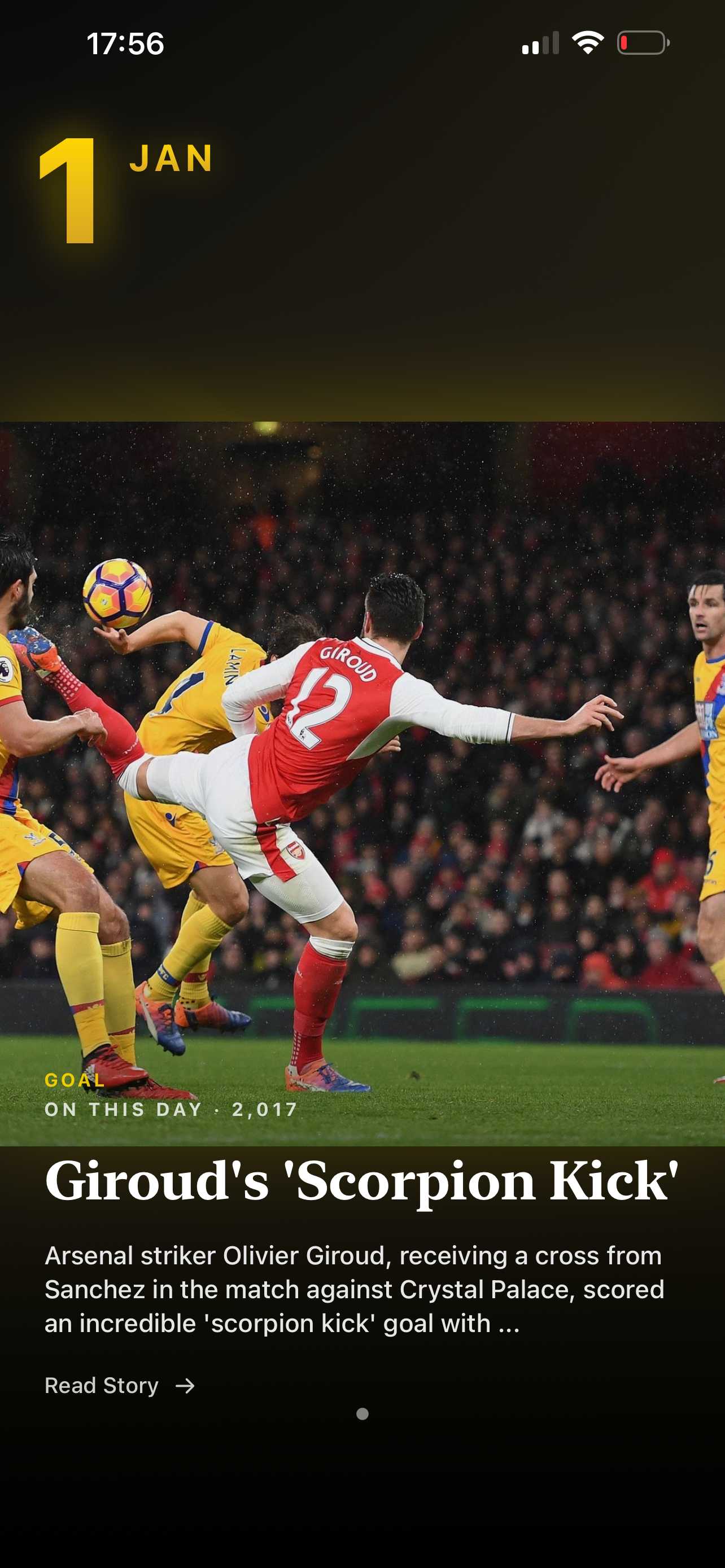 Giroud's Scorpion Kick - January 1st
