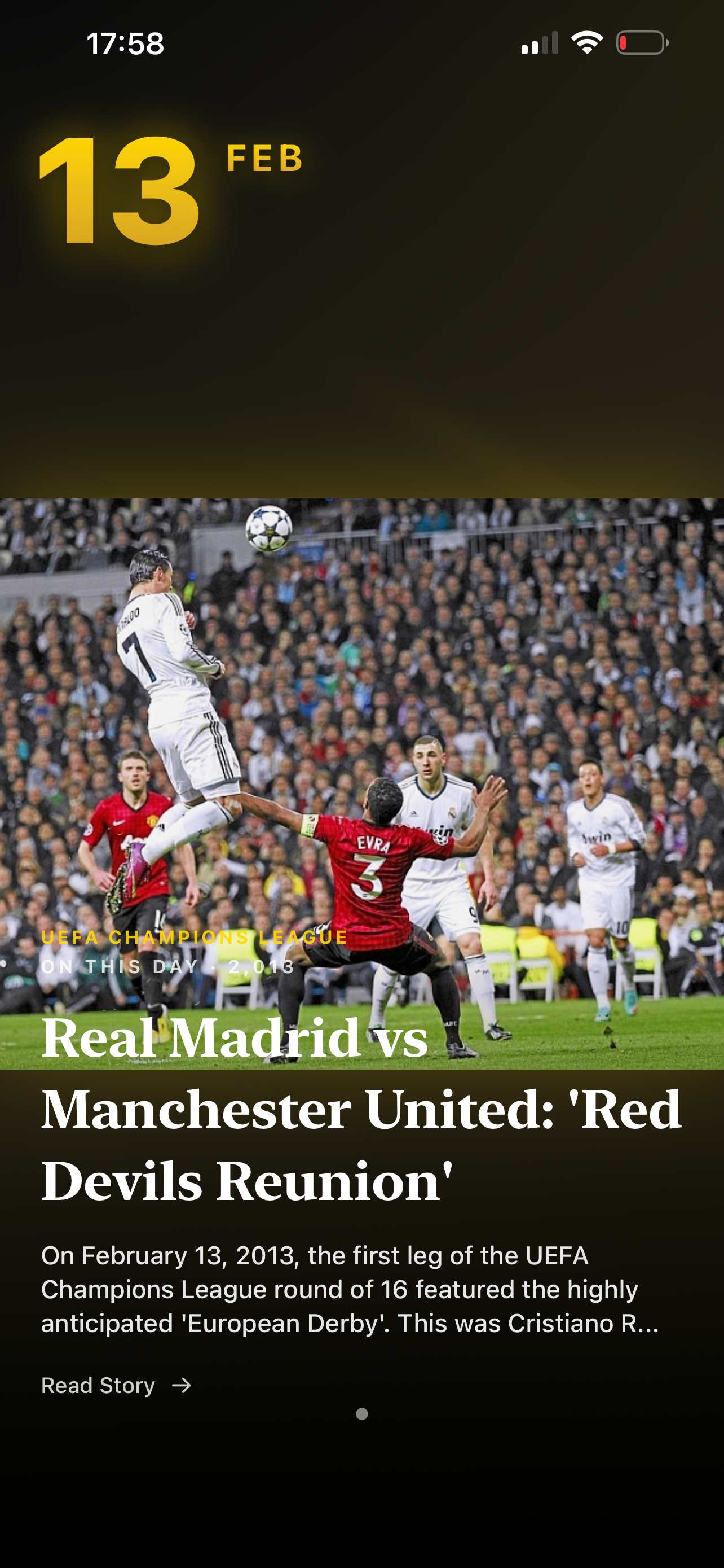 Real Madrid vs Manchester United - February 13th